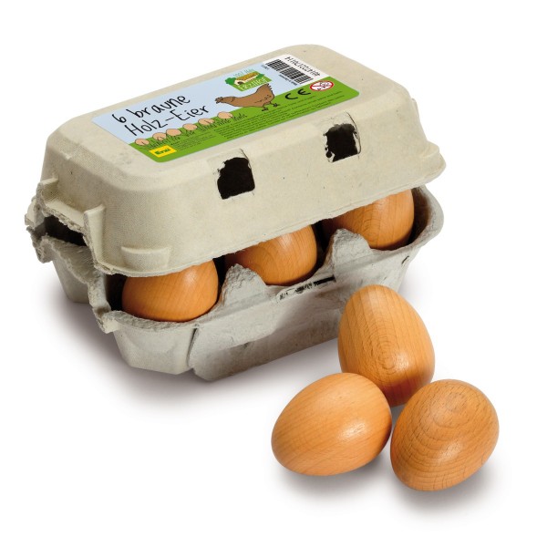 Erzi Kaufmannsladen Eier, braun im Karton
